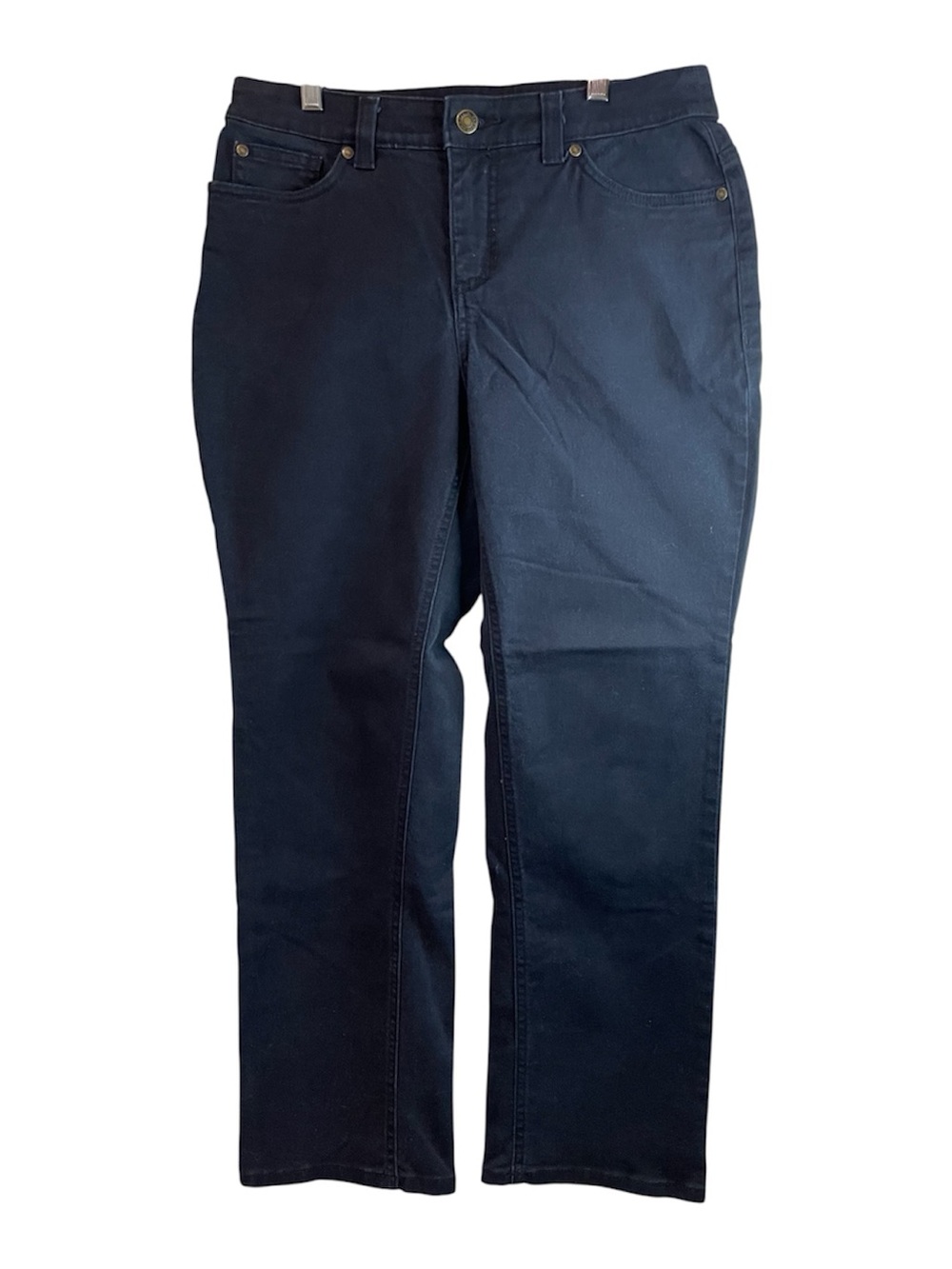 Croft & Barrow Curvy Fit Straight Stretch - black Sz 6 short